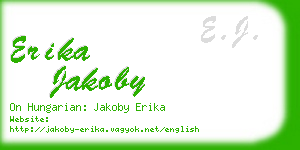 erika jakoby business card